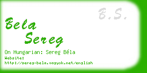 bela sereg business card